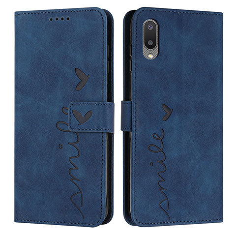 Funda de Cuero Cartera con Soporte Carcasa Y03X para Samsung Galaxy M02 Azul