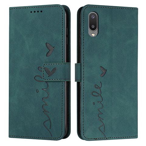 Funda de Cuero Cartera con Soporte Carcasa Y03X para Samsung Galaxy M02 Verde