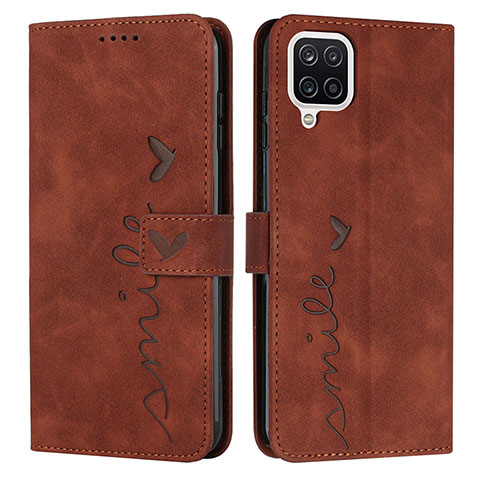 Funda de Cuero Cartera con Soporte Carcasa Y03X para Samsung Galaxy M12 Marron