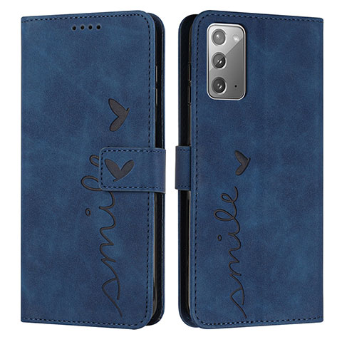 Funda de Cuero Cartera con Soporte Carcasa Y03X para Samsung Galaxy Note 20 5G Azul