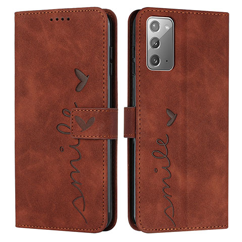 Funda de Cuero Cartera con Soporte Carcasa Y03X para Samsung Galaxy Note 20 5G Marron