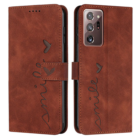 Funda de Cuero Cartera con Soporte Carcasa Y03X para Samsung Galaxy Note 20 Ultra 5G Marron