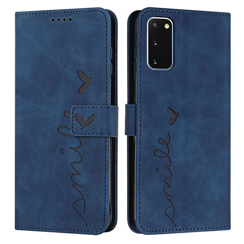 Funda de Cuero Cartera con Soporte Carcasa Y03X para Samsung Galaxy S20 Azul