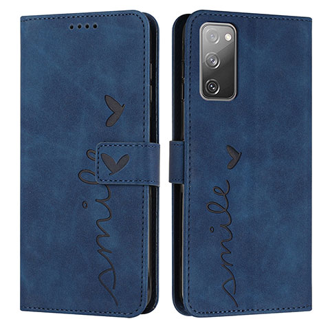 Funda de Cuero Cartera con Soporte Carcasa Y03X para Samsung Galaxy S20 FE 4G Azul