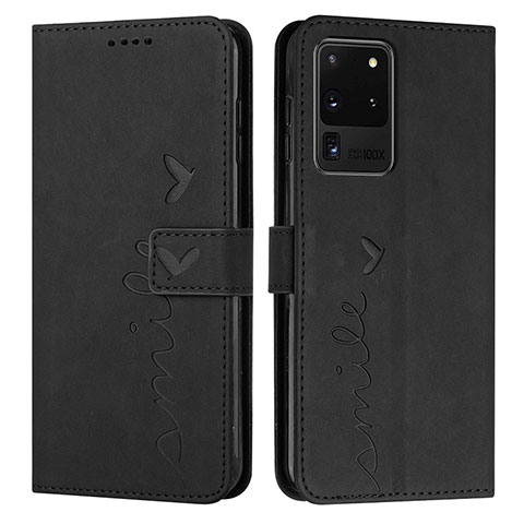 Funda de Cuero Cartera con Soporte Carcasa Y03X para Samsung Galaxy S20 Ultra 5G Negro