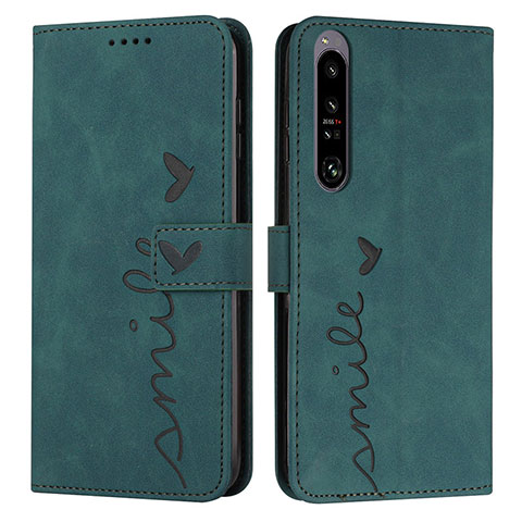 Funda de Cuero Cartera con Soporte Carcasa Y03X para Sony Xperia 1 IV SO-51C Verde