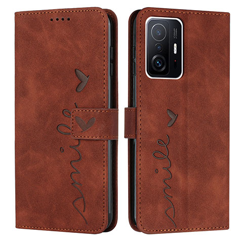 Funda de Cuero Cartera con Soporte Carcasa Y03X para Xiaomi Mi 11T 5G Marron