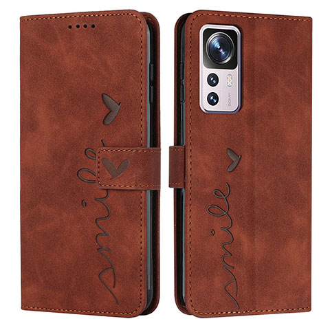 Funda de Cuero Cartera con Soporte Carcasa Y03X para Xiaomi Mi 12T Pro 5G Marron