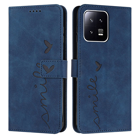 Funda de Cuero Cartera con Soporte Carcasa Y03X para Xiaomi Mi 13 5G Azul