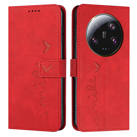 Funda de Cuero Cartera con Soporte Carcasa Y03X para Xiaomi Mi 13 Ultra 5G Rojo