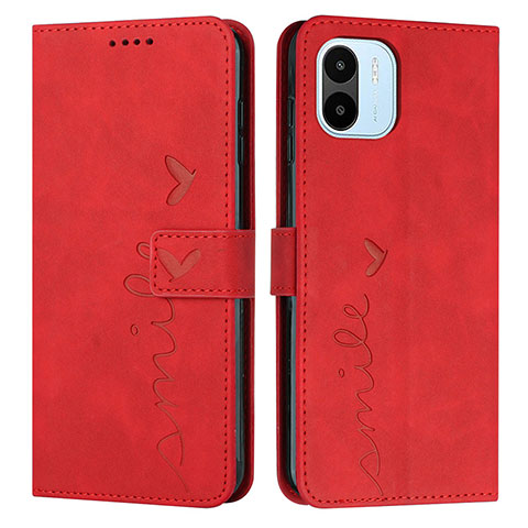 Funda de Cuero Cartera con Soporte Carcasa Y03X para Xiaomi Poco C51 Rojo