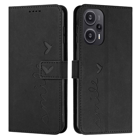 Funda de Cuero Cartera con Soporte Carcasa Y03X para Xiaomi Poco F5 5G Negro