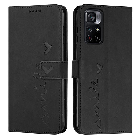 Funda de Cuero Cartera con Soporte Carcasa Y03X para Xiaomi Poco M4 Pro 5G Negro