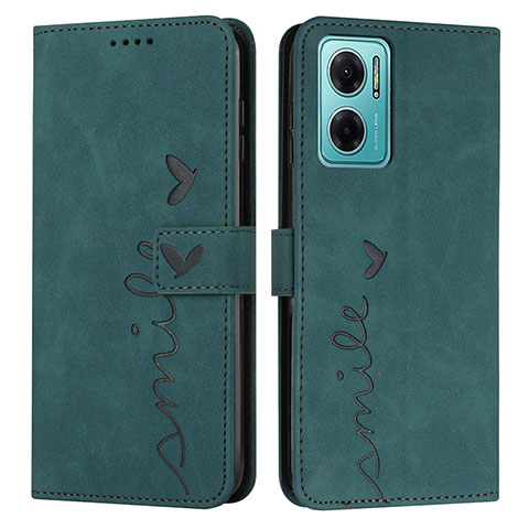 Funda de Cuero Cartera con Soporte Carcasa Y03X para Xiaomi Redmi 10 5G Verde