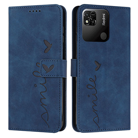 Funda de Cuero Cartera con Soporte Carcasa Y03X para Xiaomi Redmi 10C 4G Azul