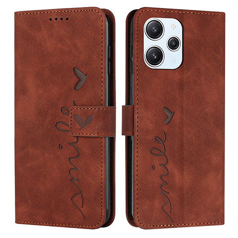 Funda de Cuero Cartera con Soporte Carcasa Y03X para Xiaomi Redmi 12 4G Marron