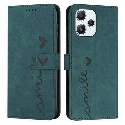 Funda de Cuero Cartera con Soporte Carcasa Y03X para Xiaomi Redmi 12 4G Verde