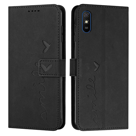 Funda de Cuero Cartera con Soporte Carcasa Y03X para Xiaomi Redmi 9AT Negro