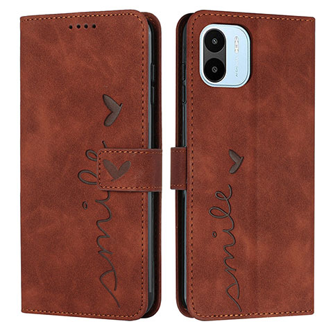 Funda de Cuero Cartera con Soporte Carcasa Y03X para Xiaomi Redmi A2 Marron