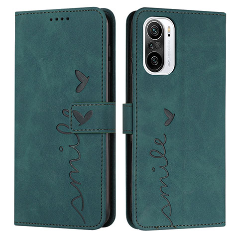 Funda de Cuero Cartera con Soporte Carcasa Y03X para Xiaomi Redmi K40 Pro 5G Verde