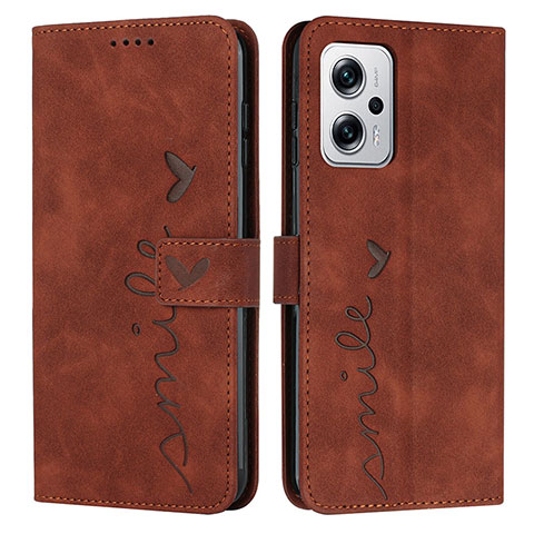 Funda de Cuero Cartera con Soporte Carcasa Y03X para Xiaomi Redmi K50i 5G Marron