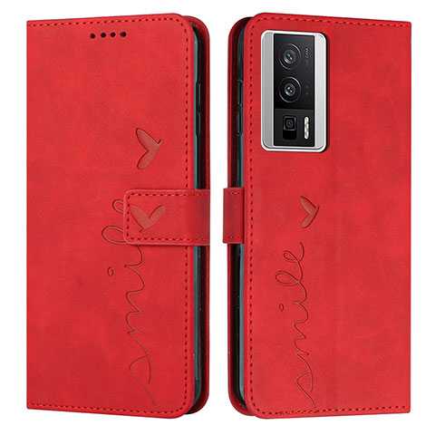 Funda de Cuero Cartera con Soporte Carcasa Y03X para Xiaomi Redmi K60 5G Rojo