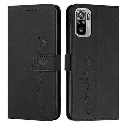 Funda de Cuero Cartera con Soporte Carcasa Y03X para Xiaomi Redmi Note 10S 4G Negro