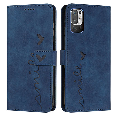 Funda de Cuero Cartera con Soporte Carcasa Y03X para Xiaomi Redmi Note 10T 5G Azul