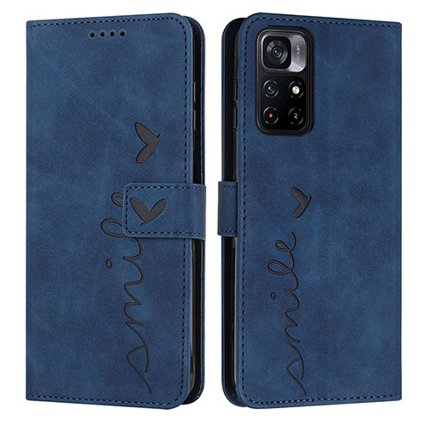 Funda de Cuero Cartera con Soporte Carcasa Y03X para Xiaomi Redmi Note 11 5G Azul