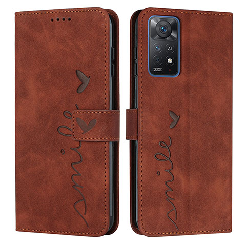 Funda de Cuero Cartera con Soporte Carcasa Y03X para Xiaomi Redmi Note 11 Pro 4G Marron