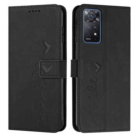 Funda de Cuero Cartera con Soporte Carcasa Y03X para Xiaomi Redmi Note 11 Pro 5G Negro