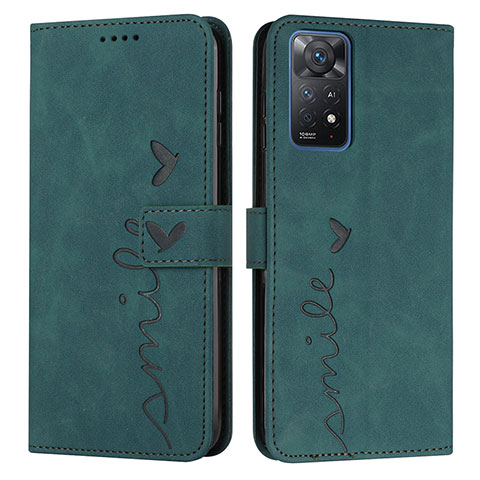 Funda de Cuero Cartera con Soporte Carcasa Y03X para Xiaomi Redmi Note 11 Pro 5G Verde