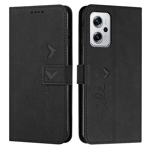 Funda de Cuero Cartera con Soporte Carcasa Y03X para Xiaomi Redmi Note 12T Pro 5G Negro