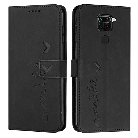 Funda de Cuero Cartera con Soporte Carcasa Y03X para Xiaomi Redmi Note 9 Negro