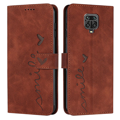 Funda de Cuero Cartera con Soporte Carcasa Y03X para Xiaomi Redmi Note 9 Pro Max Marron