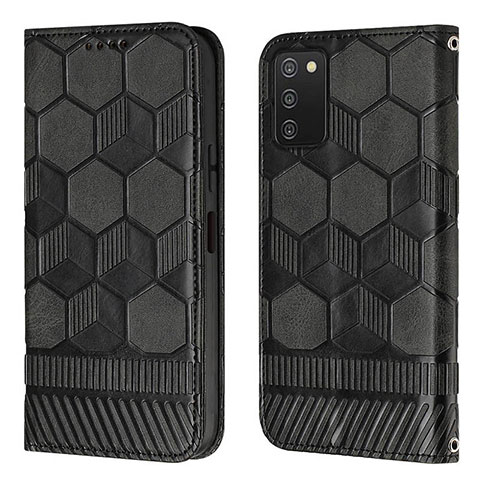 Funda de Cuero Cartera con Soporte Carcasa Y04B para Samsung Galaxy A03s Negro