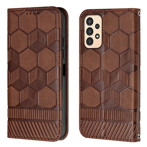 Funda de Cuero Cartera con Soporte Carcasa Y04B para Samsung Galaxy A13 4G Marron