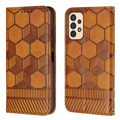 Funda de Cuero Cartera con Soporte Carcasa Y04B para Samsung Galaxy A13 4G Marron Claro