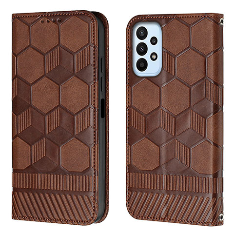 Funda de Cuero Cartera con Soporte Carcasa Y04B para Samsung Galaxy A23 4G Marron