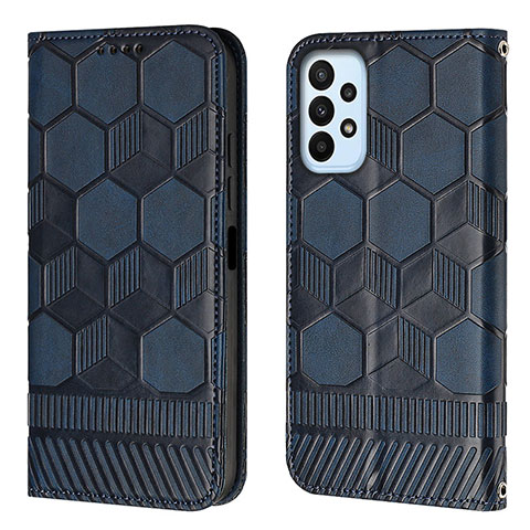 Funda de Cuero Cartera con Soporte Carcasa Y04B para Samsung Galaxy A23 5G Azul