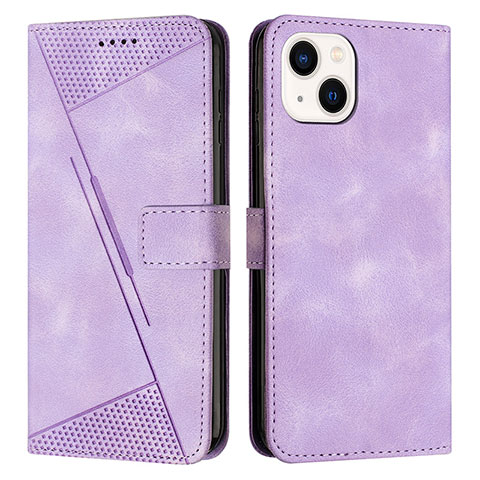 Funda de Cuero Cartera con Soporte Carcasa Y04X para Apple iPhone 13 Morado