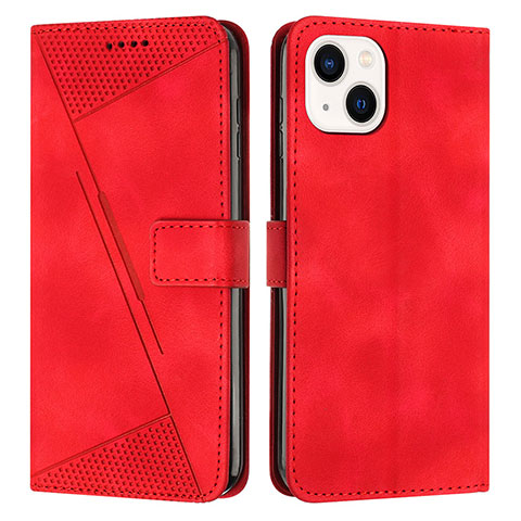 Funda de Cuero Cartera con Soporte Carcasa Y04X para Apple iPhone 14 Plus Rojo