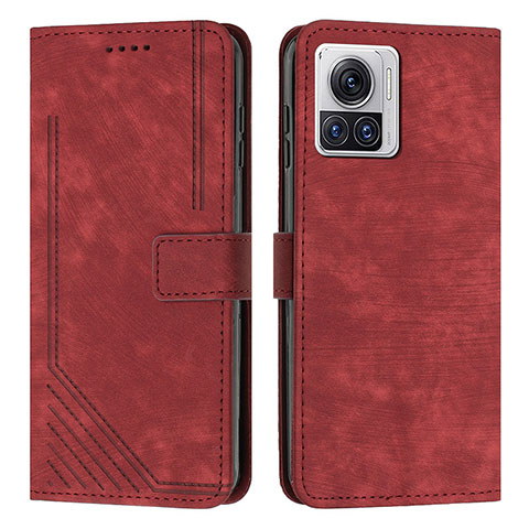 Funda de Cuero Cartera con Soporte Carcasa Y04X para Motorola Moto Edge 30 Ultra 5G Rojo