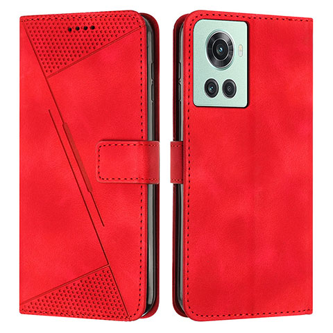 Funda de Cuero Cartera con Soporte Carcasa Y04X para OnePlus 10R 5G Rojo