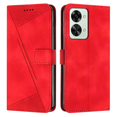 Funda de Cuero Cartera con Soporte Carcasa Y04X para OnePlus Nord 2T 5G Rojo