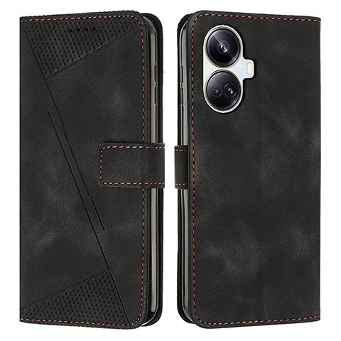 Funda de Cuero Cartera con Soporte Carcasa Y04X para Realme 10 Pro+ Plus 5G Negro