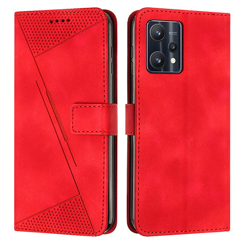 Funda de Cuero Cartera con Soporte Carcasa Y04X para Realme 9 5G Rojo