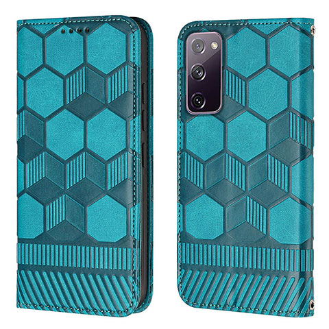 Funda de Cuero Cartera con Soporte Carcasa Y05B para Samsung Galaxy S20 FE (2022) 5G Cian