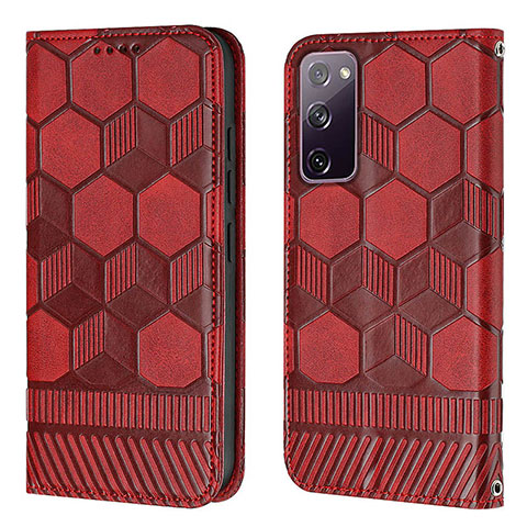 Funda de Cuero Cartera con Soporte Carcasa Y05B para Samsung Galaxy S20 FE 5G Rojo