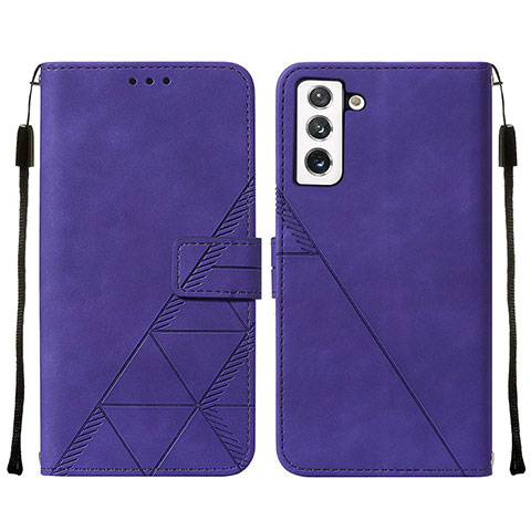 Funda de Cuero Cartera con Soporte Carcasa Y07B para Samsung Galaxy S21 Plus 5G Morado